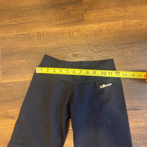 Y2K BRO FITWEAR BLACK GROOVER SPANDEX PANTS YOGA DANCE FLARE LEG SIDE STRIPE S - Picture 7 of 12